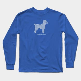 Standard Poodle - hand drawn dog design with name Long Sleeve T-Shirt